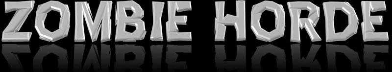 The chrome 'ZOMBIE HORDE' title graphic.